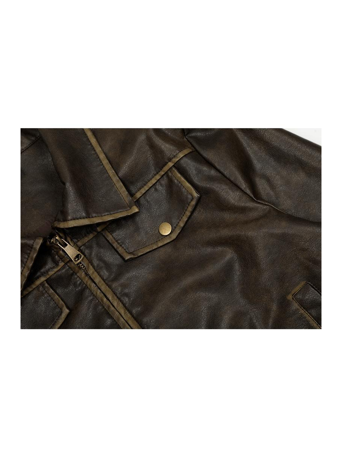 Ace Jolun. Vintage Moto Faux-Leather Jacket product image 4