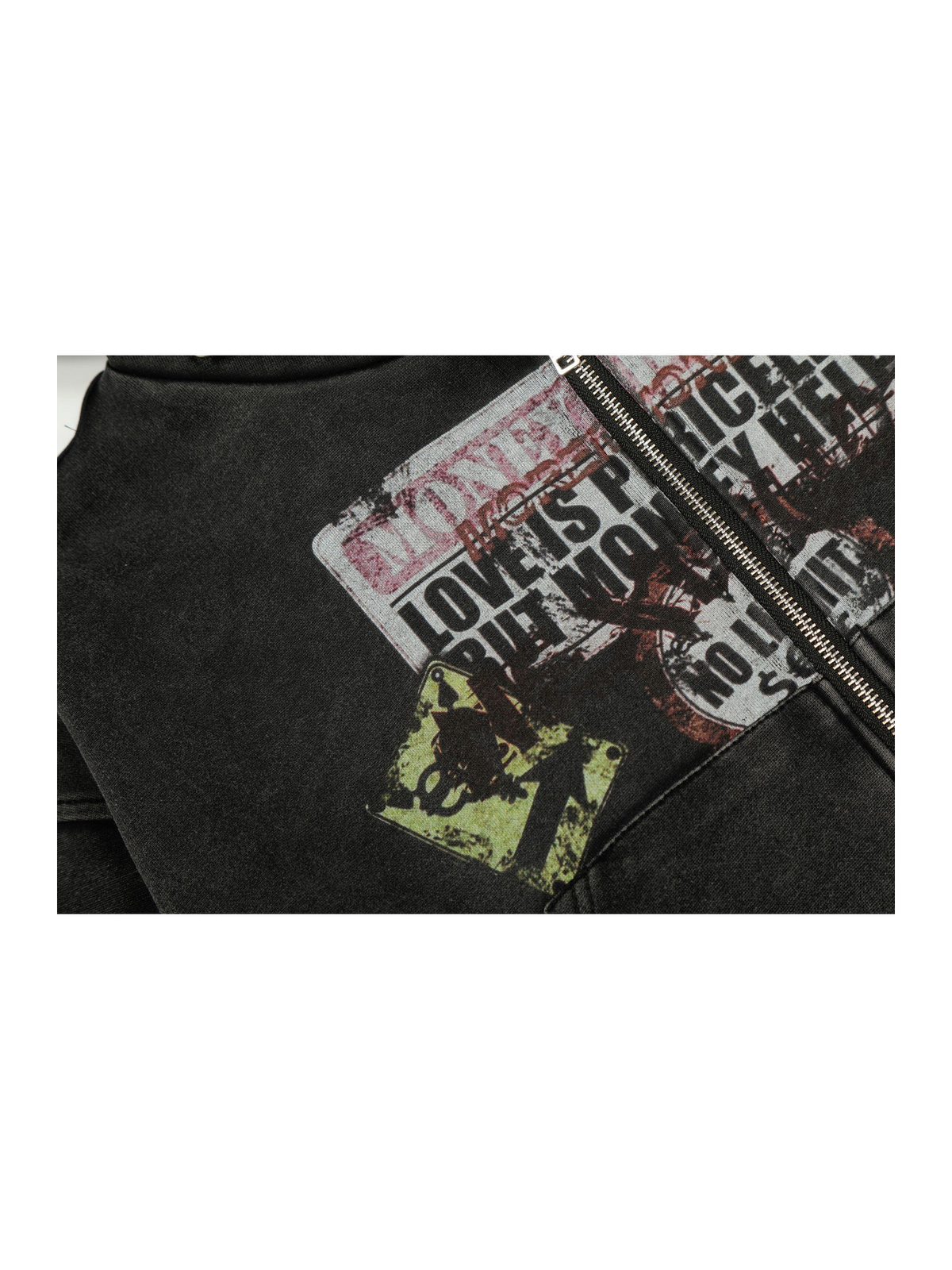 Ace Jolun. Washed Cropped Zip Hoodie product image 4