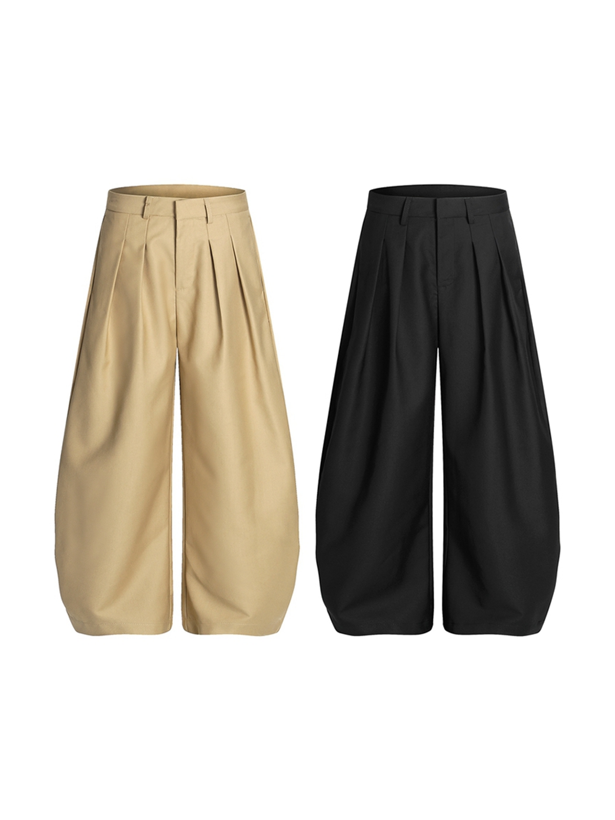 Ace Jolun. Pleated Curved-Leg Wide Trousers product image 1