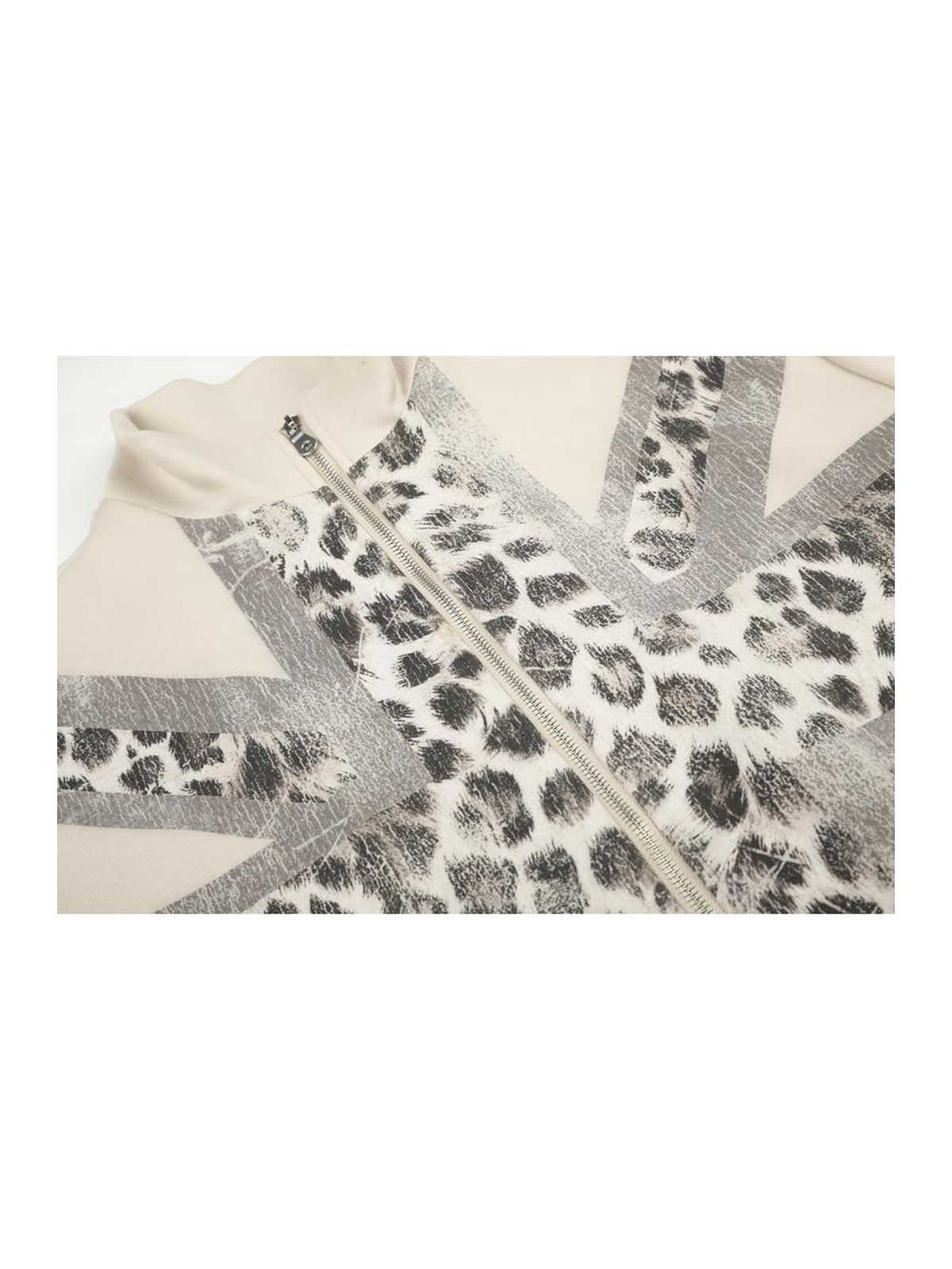 Ace Jolun. Leopard Stand-Collar Zip Sweatshirt product image 4