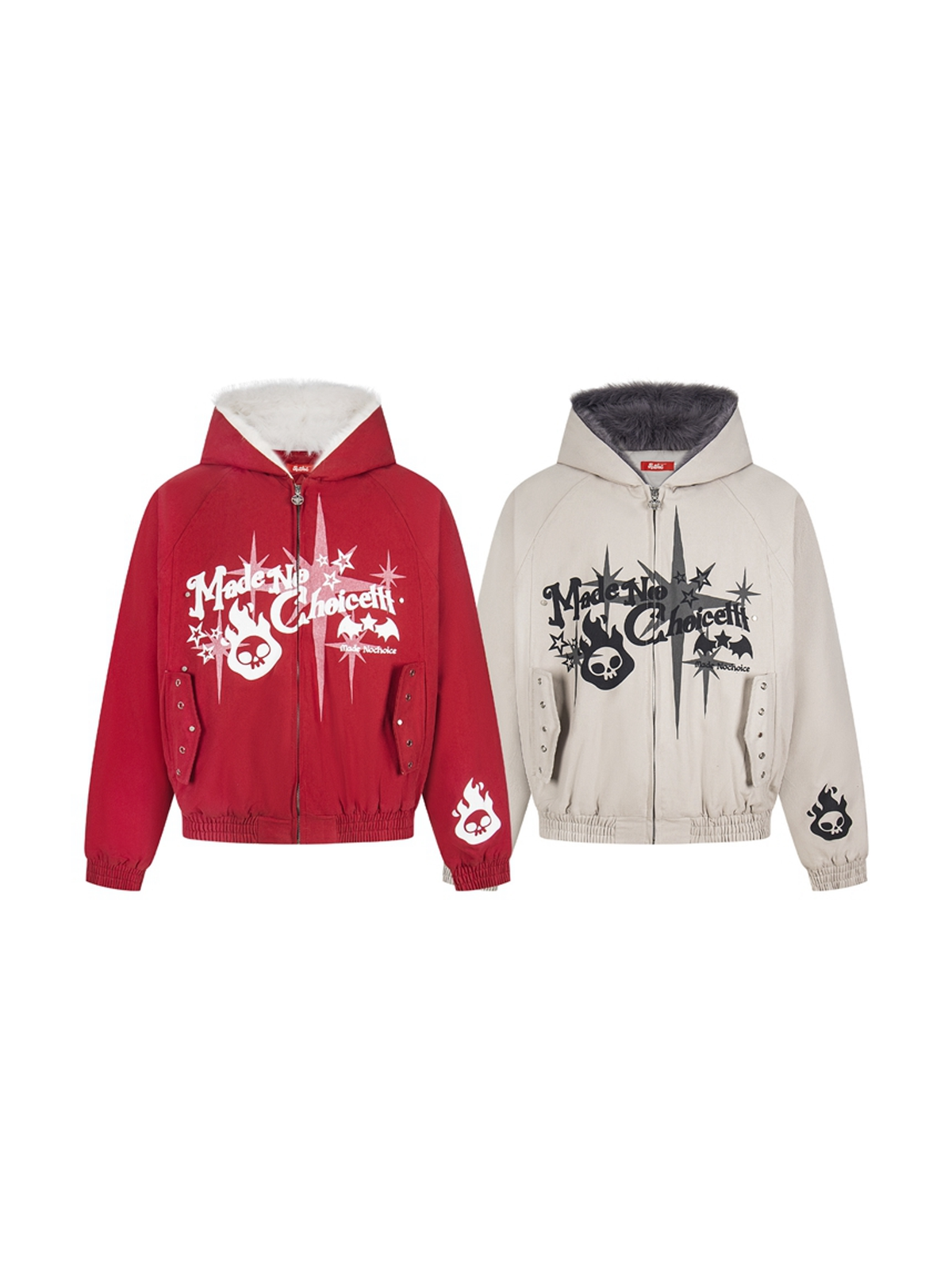 Ace Jolun. Skull Faux-Fur Hooded Jacket product image 1