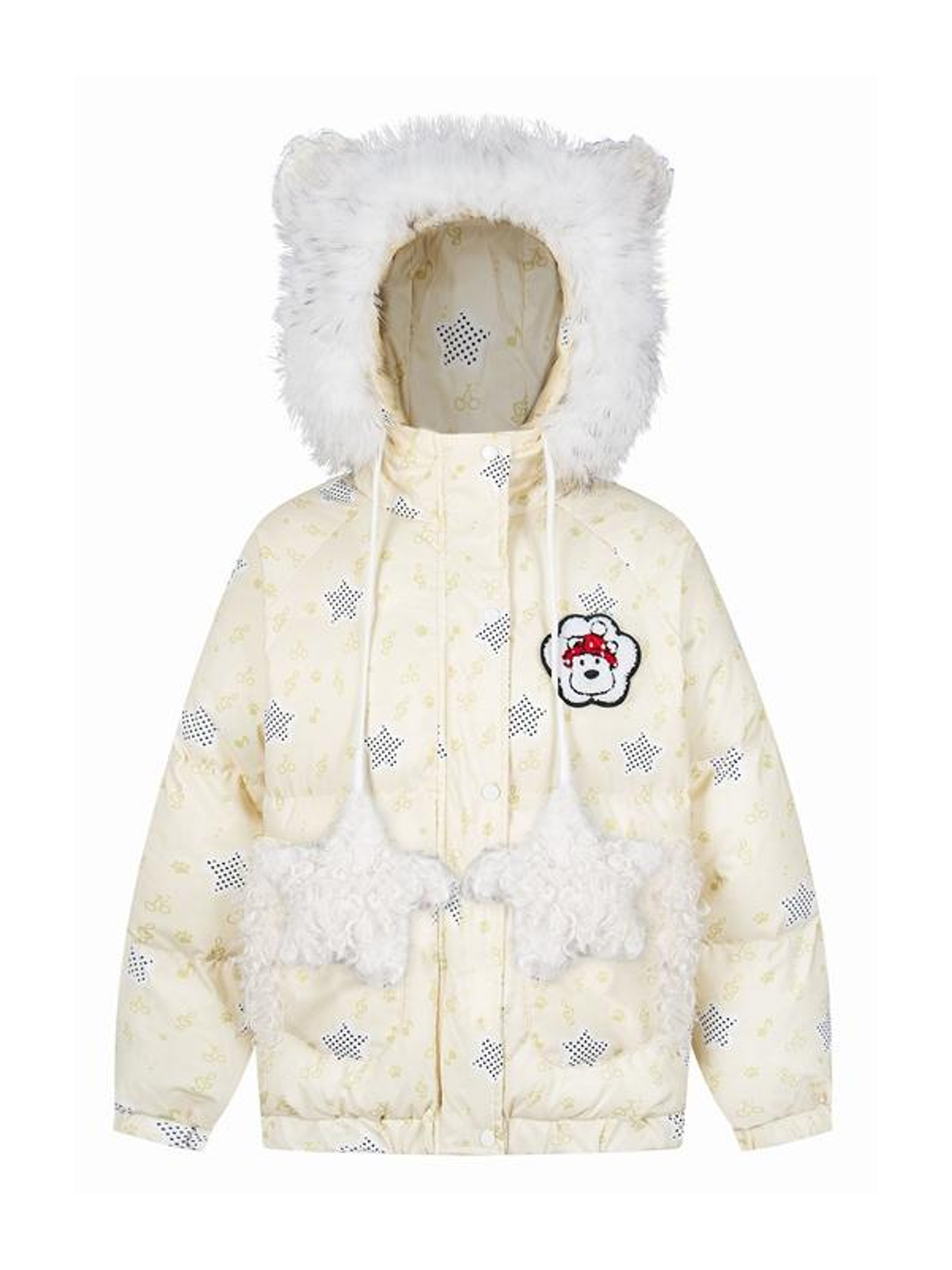 Ace Jolun. Cherry Paw-Print Puffer Jacket product image 5