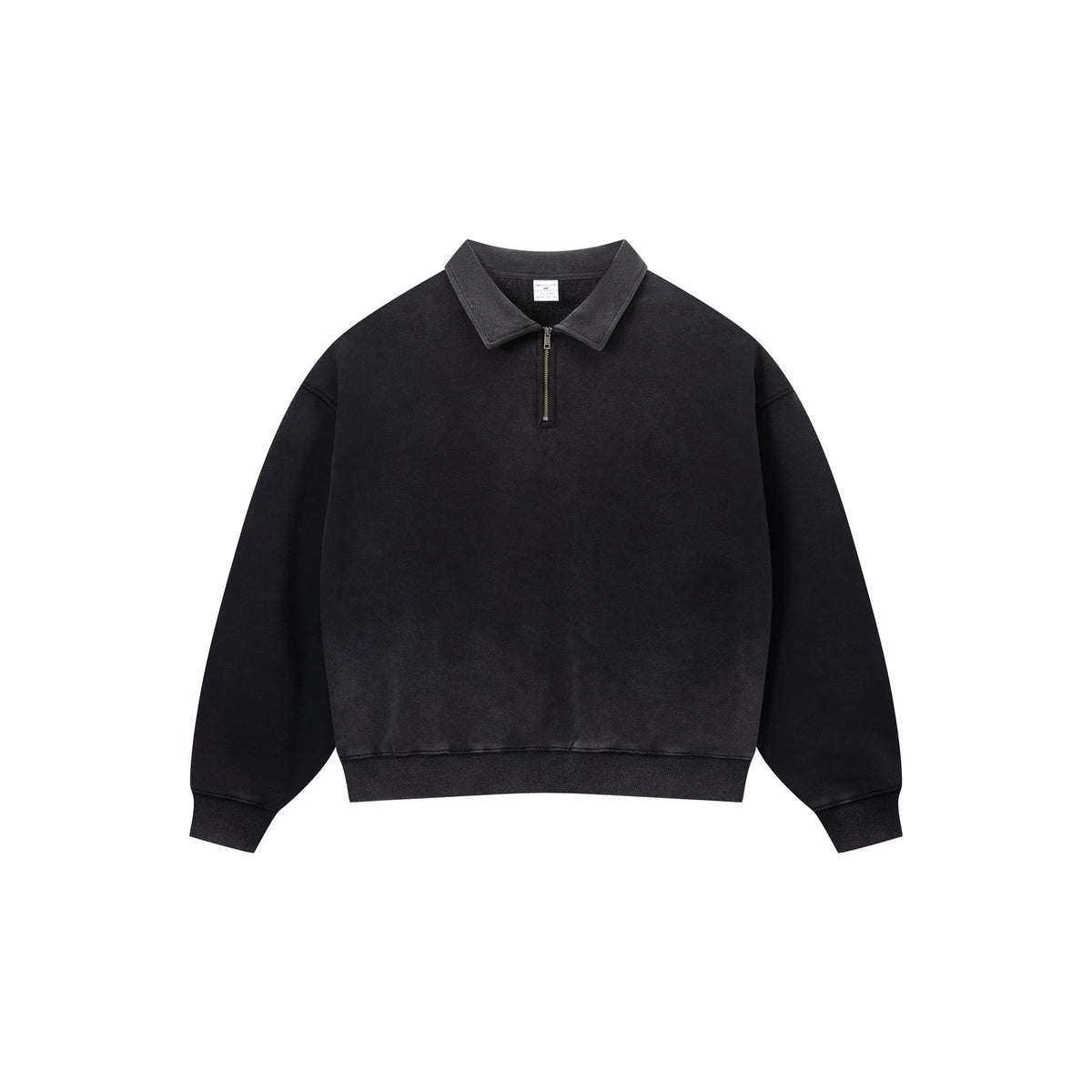 Ace Jolun Washed Contrast-Collar Half-Zip Sweatshirt product view 3