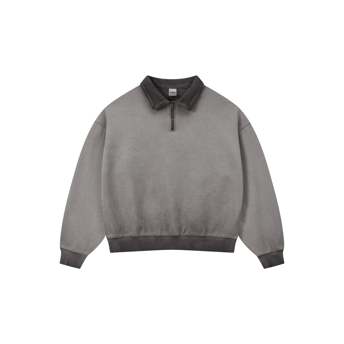 Ace Jolun Washed Contrast-Collar Half-Zip Sweatshirt product view 4