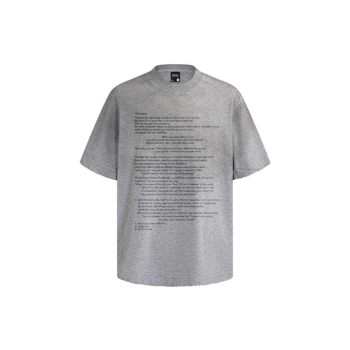 Ace Jolun Washed Vintage Letter T-Shirt product view 2