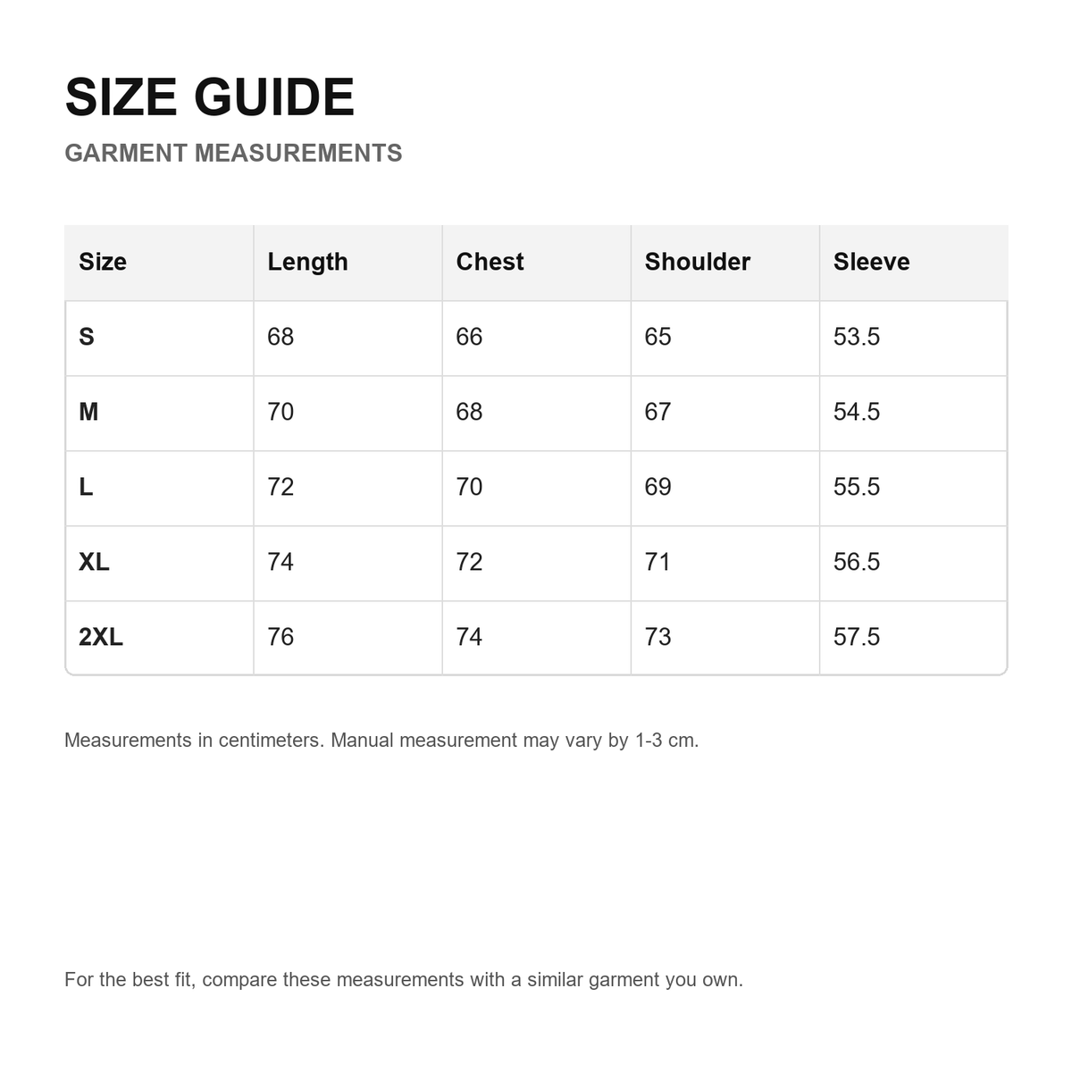 Ace Jolun Heavyweight Fleece Hoodie size guide