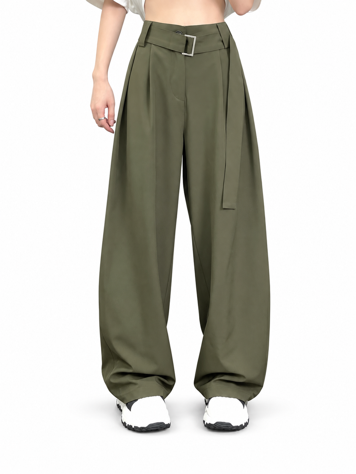 Relaxed Curved-Leg Wide-Leg Trousers product image 6
