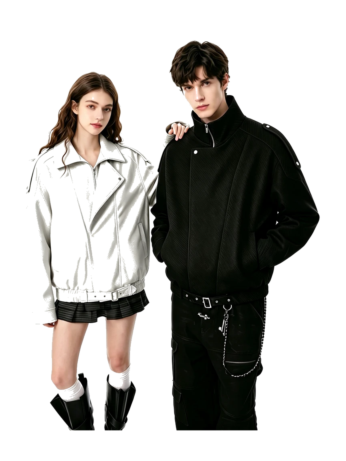 Oversized Faux-Leather Moto Jacket product image 6