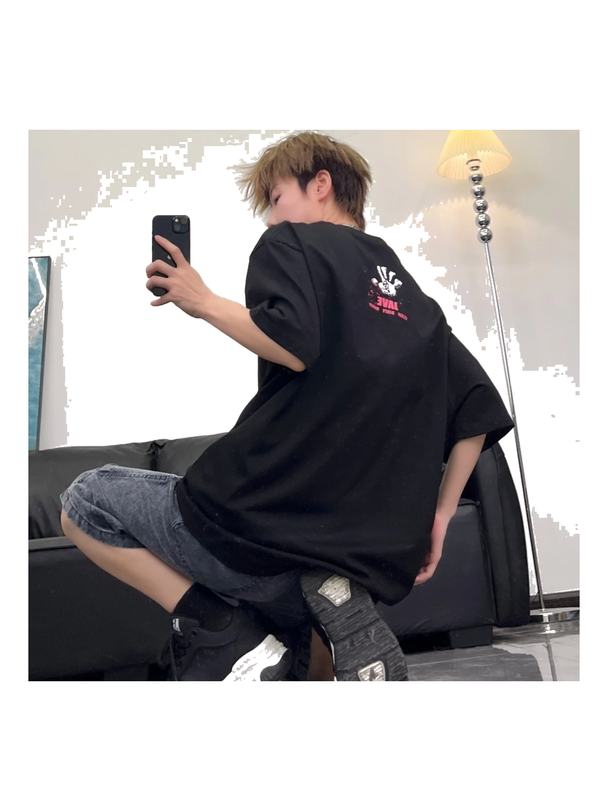 Handprint Graphic Oversized Tee product image 4