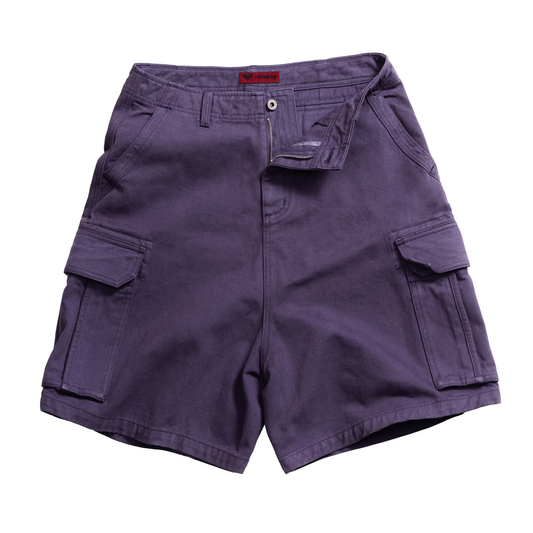 Ace Jolun Midnight Purple Stone-Washed Cargo Shorts - Midnight Purple