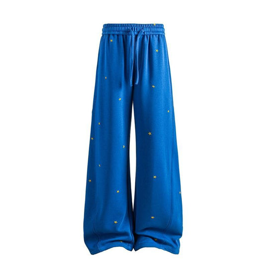 Ace Jolun New Heavyweight Diagonal-Slice Pants with Star Print